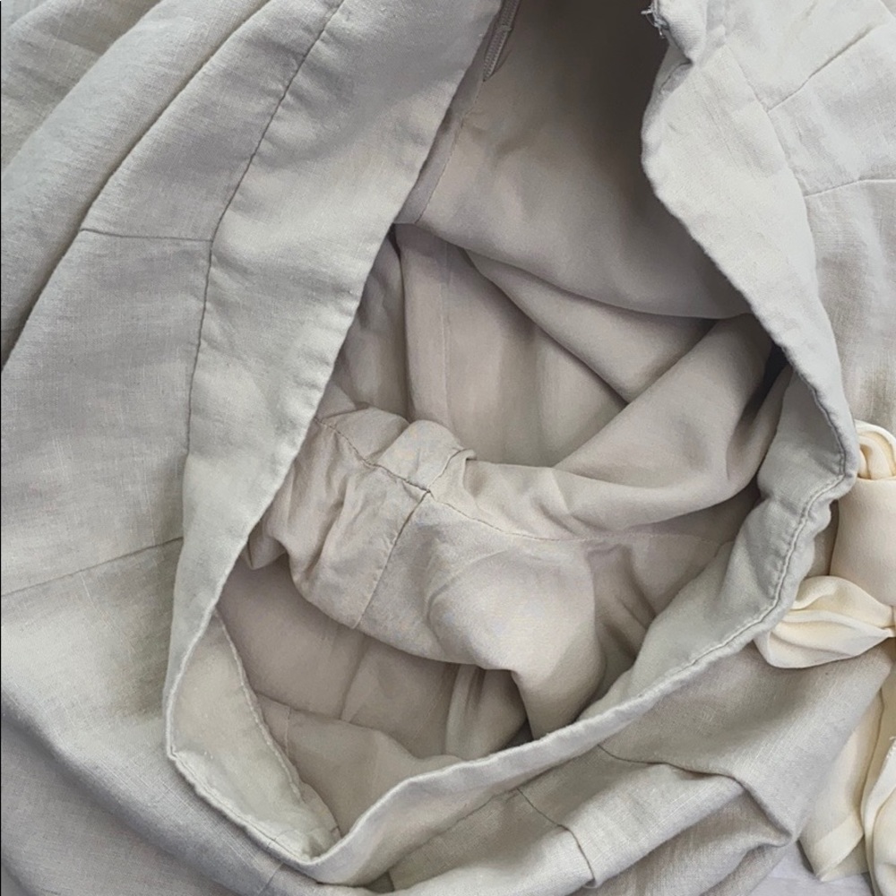 L’Academie Mina High Waist Linen Blend Pants Nude - Picture 10 of 12